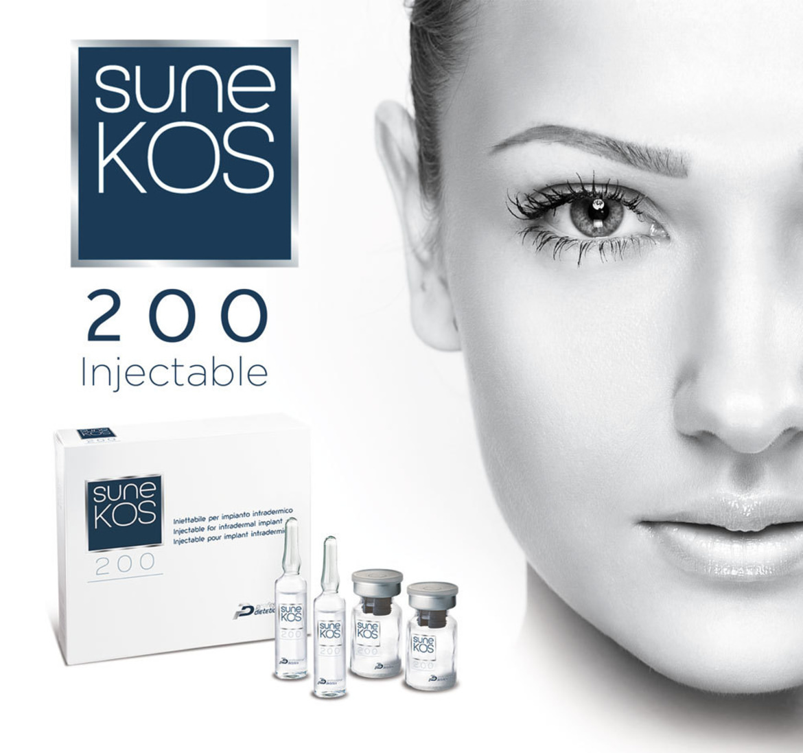 Preparat SUNEKOS® 200 na naturalne odmładzanie skóry zawierający kwas hialuronowy oraz aminokwasy