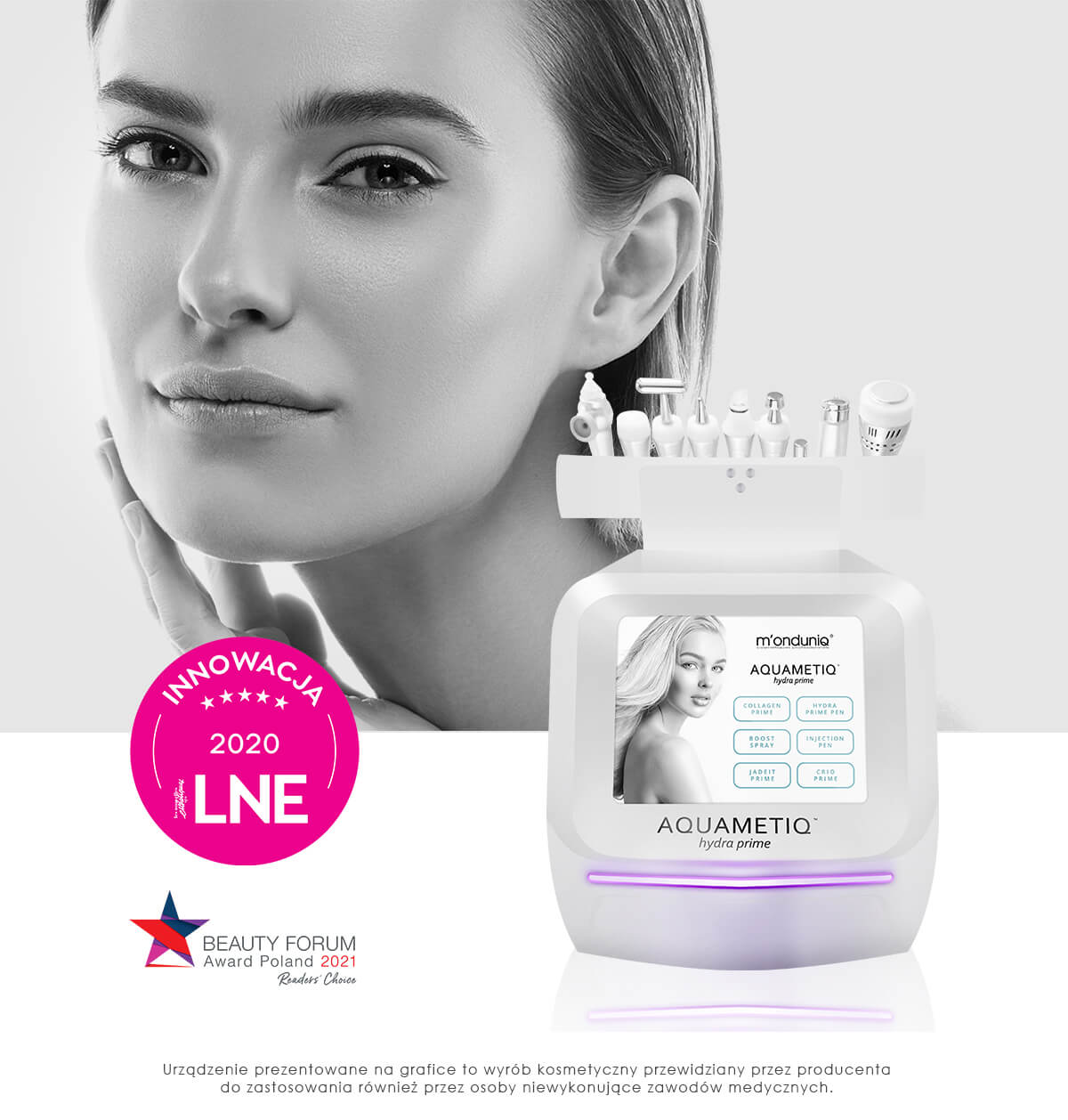 AQUAMETIQ HYDRA PRIME M’onduniq - Innowacja 2020 LNE, Beauty Forum Award Poland 2021